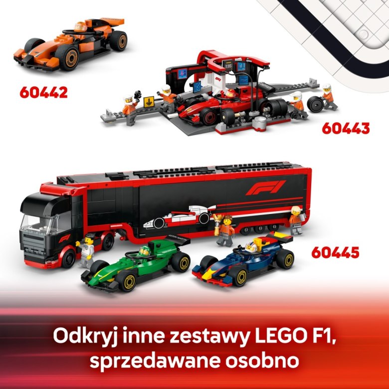 Lego City 60464 Williams Racing i Haas F1 Samochody wyścigowe F1